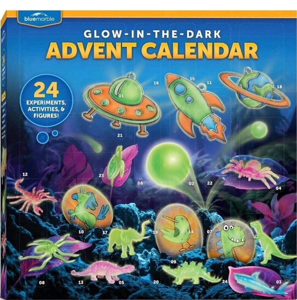 Interactive Glow-in-the-Dark Advent Calendar Science Experiments & Figures B13